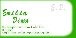 emilia dima business card